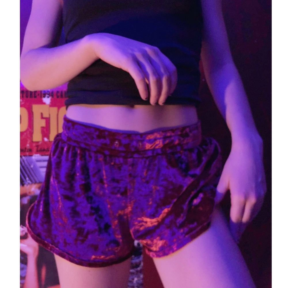 Pink Velvet Shorts